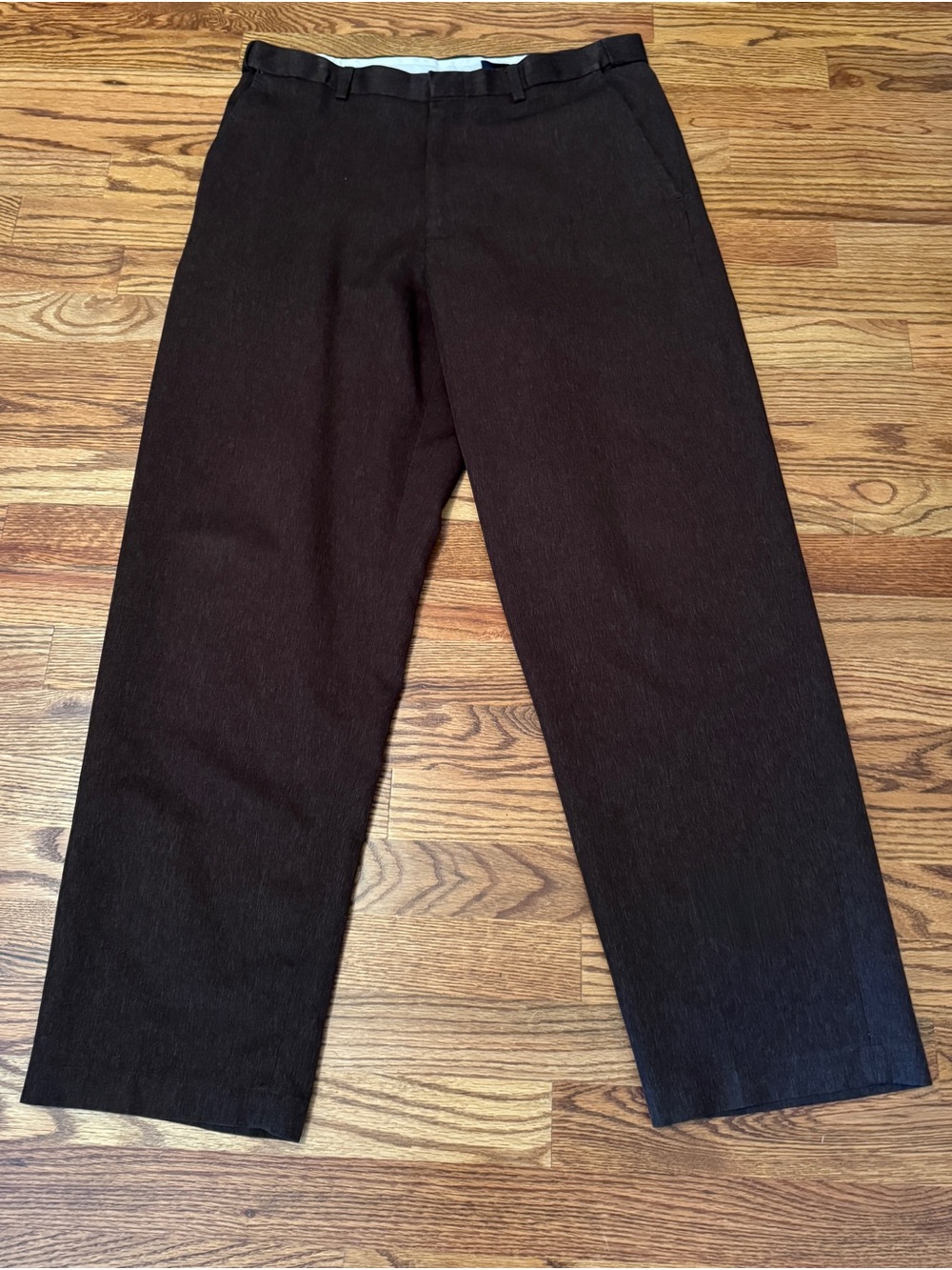 Puritan Men’s Dress Pants 34x30 Dark Brown Flat Front Slacks